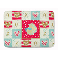 "Caroline's Treasures Elephant Ear Betta Love Machine Washable Memory Foam Mat doormats, Multicolor"