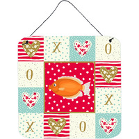 "Caroline's Treasures Kissing Gourami Love Door Hanging Prints wall-decor, Multicolor"