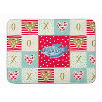 "Caroline's Treasures Opaline Gourami Love Machine Washable Memory Foam Mat doormats, Multicolor"