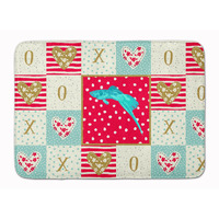 "Caroline's Treasures Sword Tail Guppy Love Machine Washable Memory Foam Mat doormats, Multicolor"