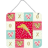 "Caroline's Treasures Belgian Hunchback Canary Love Door Hanging Prints wall-decor, Multicolor"