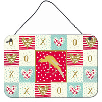 "Caroline's Treasures Belgian Hunchback Canary Love Door Hanging Prints wall-decor, Multicolor"