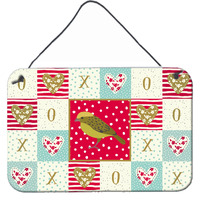 "Caroline's Treasures Lizard Canary Love Door Hanging Prints wall-decor, Multicolor"