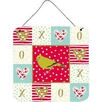 "Caroline's Treasures London Canary Love Door Hanging Prints wall-decor, Multicolor"