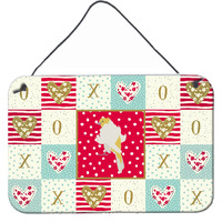"Caroline's Treasures Parisian Trumpeter Canary Love Door Hanging Prints wall-decor, Multicolor"