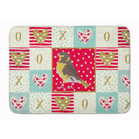 "Caroline's Treasures Spanish Canary Love Machine Washable Memory Foam Mat doormats, Multicolor"