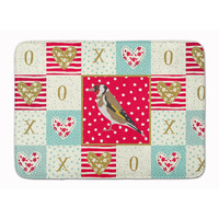 "Caroline's Treasures Gold Finch Love Machine Washable Memory Foam Mat doormats, Multicolor"
