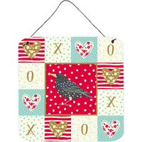 "Caroline's Treasures Starling Love Door Hanging Prints wall-decor, Multicolor"