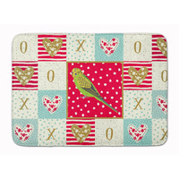 "Caroline's Treasures Budgerigar Love Machine Washable Memory Foam Mat doormats, Multicolor"