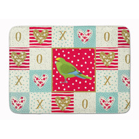 "Caroline's Treasures New Zealand Parakeet Love Machine Washable Memory Foam Mat doormats, Multicolor"
