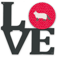 "Caroline's Treasures American Curl #2 Cat Metal Artwork Love wall-decor, Multicolor"