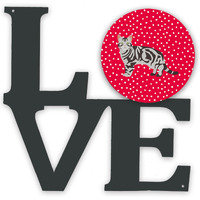"Caroline's Treasures American Shorthair #1 Cat Metal Artwork Love wall-decor, Multicolor"