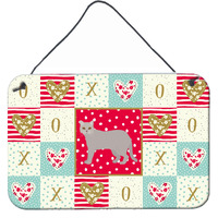 "Caroline's Treasures British Semi Longhair Cat Love Door Hanging Prints wall-decor, Multicolor"