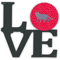"Caroline's Treasures British Shorthair #1 Cat Metal Artwork Love wall-decor, Multicolor"