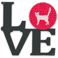 "Caroline's Treasures Burmilla Cat Metal Artwork Love wall-decor, Multicolor"
