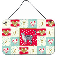 "Caroline's Treasures California Spangled #1 Cat Love Door Hanging Prints wall-decor, Multicolor"