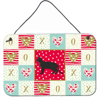 "Caroline's Treasures Chausie Black Cat Love Door Hanging Prints wall-decor, Multicolor"