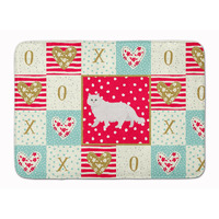 "Caroline's Treasures Chinchilla Persian Longhair Cat Love Machine Washable Memory Foam Mat doormats, Multicolor"