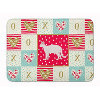 "Caroline's Treasures White Devon Rex Cat Love Machine Washable Memory Foam Mat doormats, Multicolor"