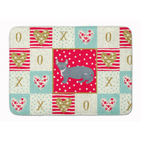 "Caroline's Treasures Dwelf #2 Cat Love Machine Washable Memory Foam Mat doormats, Multicolor"