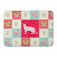 "Caroline's Treasures Khao Manee #1 Cat Love Machine Washable Memory Foam Mat doormats, Multicolor"
