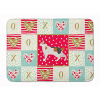 "Caroline's Treasures Korean Bobtail Cat Love Machine Washable Memory Foam Mat doormats, Multicolor"