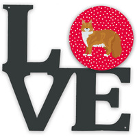 "Caroline's Treasures Maine Coon #1 Cat Metal Artwork Love wall-decor, Multicolor"