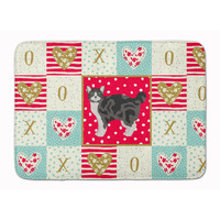 "Caroline's Treasures Manx #1 Cat Love Machine Washable Memory Foam Mat doormats, Multicolor"