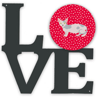 "Caroline's Treasures Minskin Cat Metal Artwork Love wall-decor, Multicolor"
