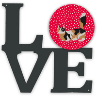 "Caroline's Treasures Munchkin #3 Cat Metal Artwork Love wall-decor, Multicolor"