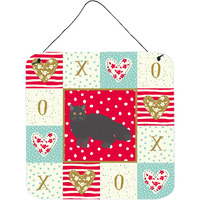 "Caroline's Treasures Black Persian Traditional Cat Love Door Hanging Prints wall-decor, Multicolor"