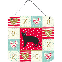 "Caroline's Treasures Russian White Black #1 Cat Love Door Hanging Prints wall-decor, Multicolor"