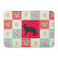 "Caroline's Treasures Russian White Black #1 Cat Love Machine Washable Memory Foam Mat doormats, Multicolor"