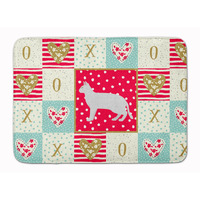 "Caroline's Treasures Russian White Black #2 Cat Love Machine Washable Memory Foam Mat doormats, Multicolor"
