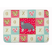 "Caroline's Treasures Selkirk Rex #1 Cat Love Machine Washable Memory Foam Mat doormats, Multicolor"