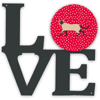 "Caroline's Treasures Siamese Traditional #2 Cat Metal Artwork Love wall-decor, Multicolor"