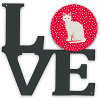 "Caroline's Treasures Aphrodite Giant Cat Metal Artwork Love wall-decor, Multicolor"