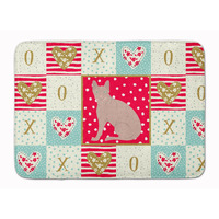 "Caroline's Treasures Don Sphynx Cat Love Machine Washable Memory Foam Mat doormats, Multicolor"