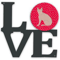 "Caroline's Treasures Don Sphynx Cat Metal Artwork Love wall-decor, Multicolor"