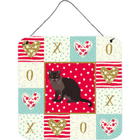 "Caroline's Treasures European Burmese Cat Love Door Hanging Prints wall-decor, Multicolor"