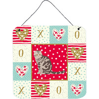 "Caroline's Treasures Foldex Exotic Fold Cat Love Door Hanging Prints wall-decor, Multicolor"