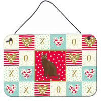 "Caroline's Treasures Havana Brown Cat Love Door Hanging Prints wall-decor, Multicolor"
