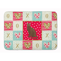 "Caroline's Treasures Havana Brown Cat Love Machine Washable Memory Foam Mat doormats, Multicolor"