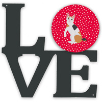 "Caroline's Treasures Japanese Bobtail Cat Metal Artwork Love wall-decor, Multicolor"