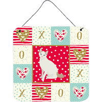 "Caroline's Treasures Korean Bobtail Cat Love Door Hanging Prints wall-decor, Multicolor"