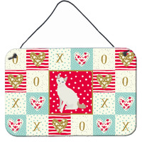 "Caroline's Treasures Korean Bobtail Cat Love Door Hanging Prints wall-decor, Multicolor"