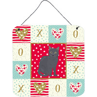 "Caroline's Treasures Nebelung Cat Love Door Hanging Prints wall-decor, Multicolor"