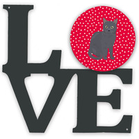 "Caroline's Treasures Nebelung Cat Metal Artwork Love wall-decor, Multicolor"