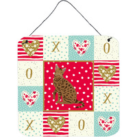 "Caroline's Treasures Ocicat #2 Cat Love Door Hanging Prints wall-decor, Multicolor"