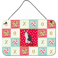 "Caroline's Treasures Oriental Bicolor Cat Love Door Hanging Prints wall-decor, Multicolor"